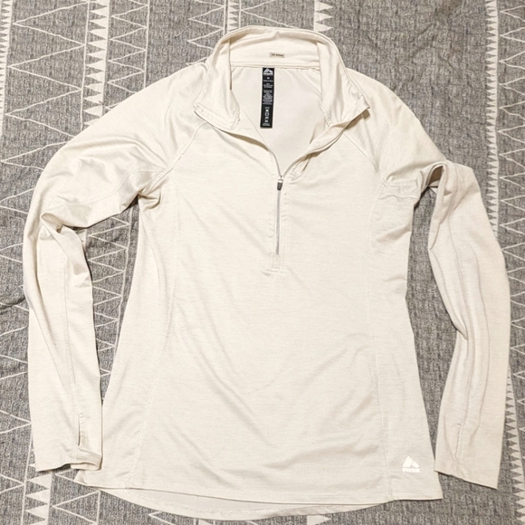 RBX Tops - RBX brand ladies long sleeve workout shirt, oatmeal colour, size medium, GUC